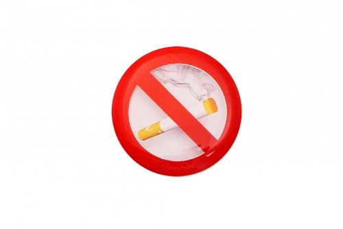 3D-merkkilogo "Ei tupakointia"